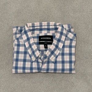 Bonobos Blue and Pink Casual Button Down Shirt